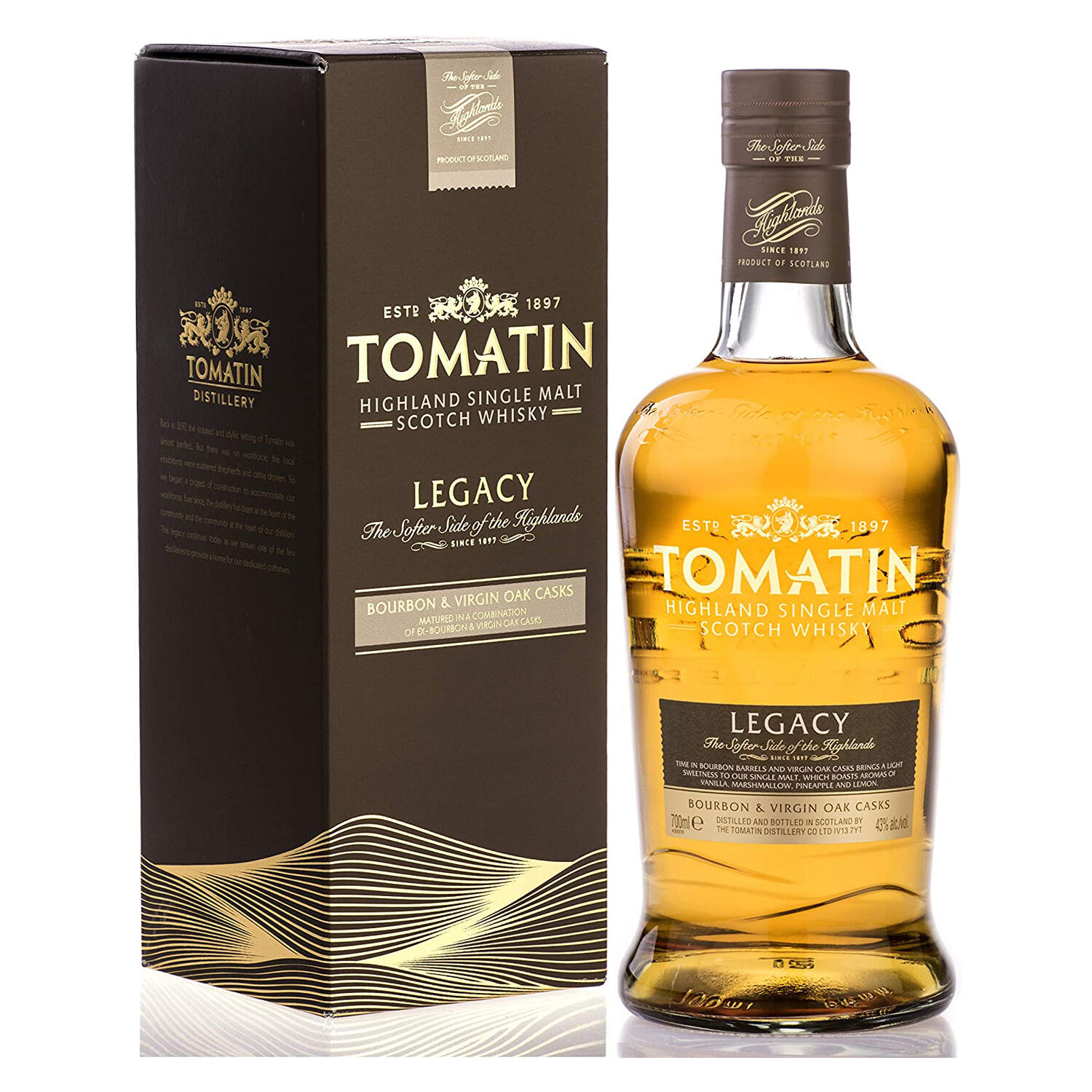 Highland Malt Tomatin Single (70cl) Whisky only Scotch Legacy