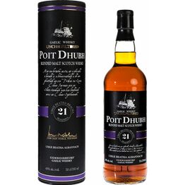 Poit Dhubh 21 Year Old Whisky 70cl (43% ABV)