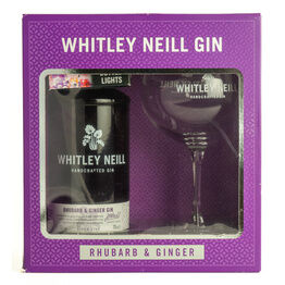 Whitley Neill Rhubarb & Ginger Gin Gift Box with Glass (70cl) 43%