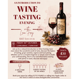 Introduction to Wine Tasting Evening with Leon Frey, WSET Wine Educator 30th October 7pm