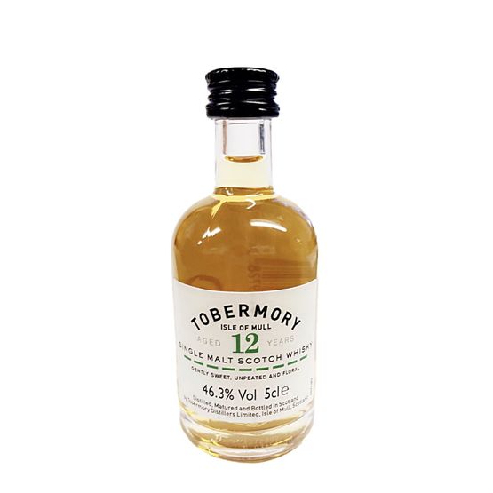 Tobermory 12 Year Old Whisky Miniature 5cl (46.3% ABV)
