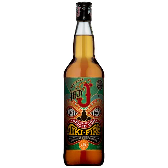 Admiral Vernon's Old J Tiki Fire Spiced Rum (70cl) 75.5%