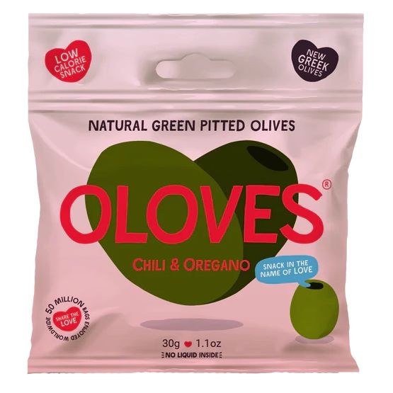 Oloves Chilli &amp; Oregano Seasoned Pitted Olives (30g)