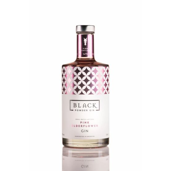 Black Powder Pink Elderflower Gin 70cl (37.5% ABV)