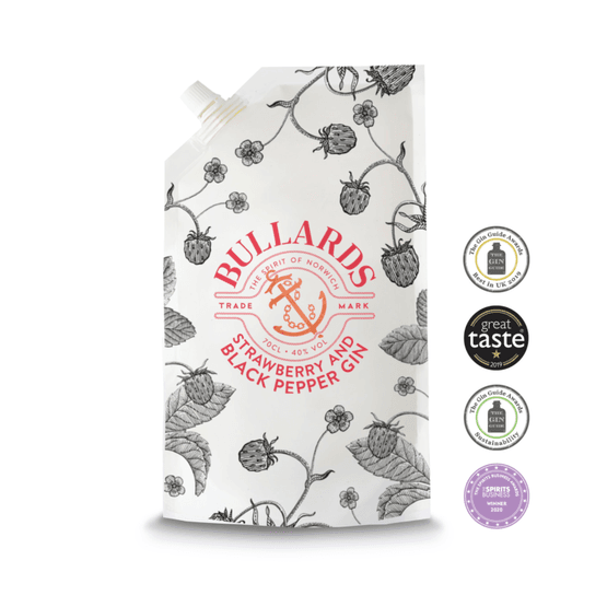 Bullards Strawberry &amp; Black Pepper Gin Pouch (70cl) 40%