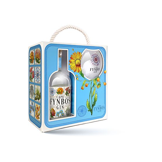 Cape Fynbos Classic Gin Gift Pack with Glass 50cl (45% ABV)