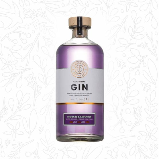 Capesthorne Rhubarb &amp; Lavender Gin 70cl (40% ABV)