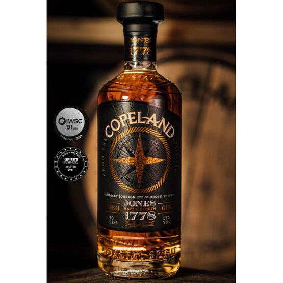 Copeland Jones 1778 Navy Strength Gin 70cl (57% ABV)