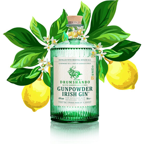 Drumshanbo with Sardinian Citrus Gunpowder Gin 70cl (43% ABV)
