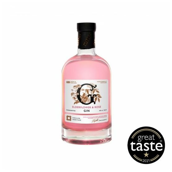 English Heritage Elderflower &amp; Rose Gin (70cl) 40%