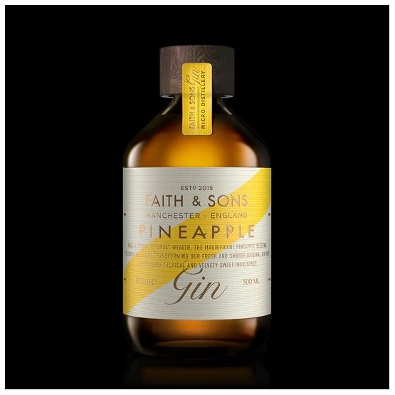 Faith &amp; Sons Organic Pineapple Gin 50cl (38% ABV)