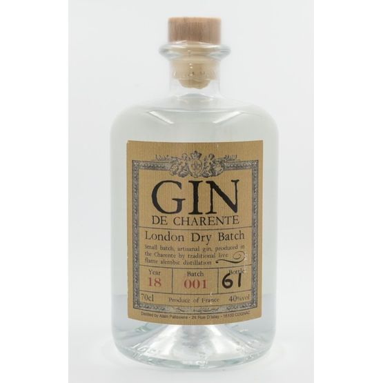 Gin de Charente London Dry Batch Gin 70cl (40% ABV)