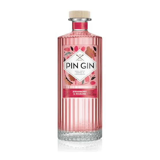 Pin Gin Strawberry and Rhubarb Gin 70cl (40% ABV)