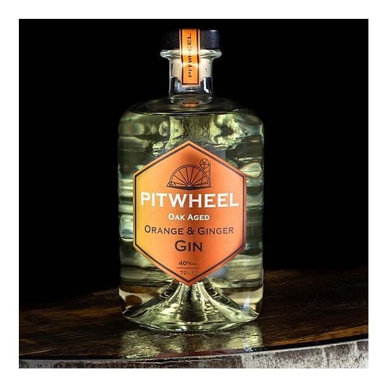 PitWheel Oak Aged Orange &amp; Ginger Gin 70cl (40% ABV)