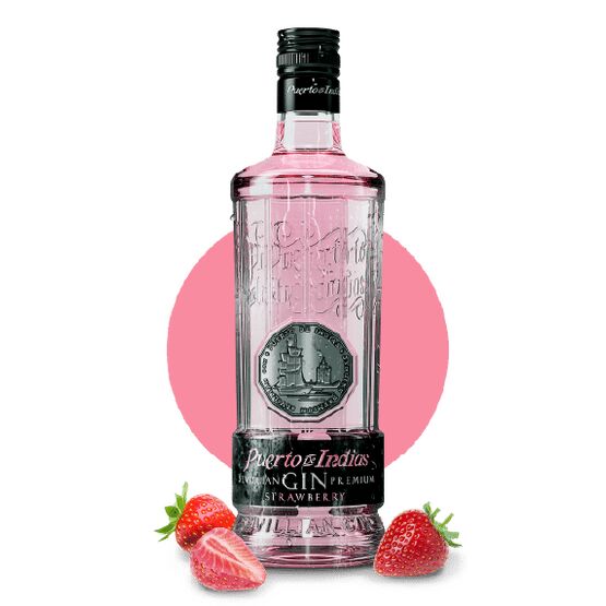Puerto de Indias Strawberry Gin 70cl (37.5% ABV) only