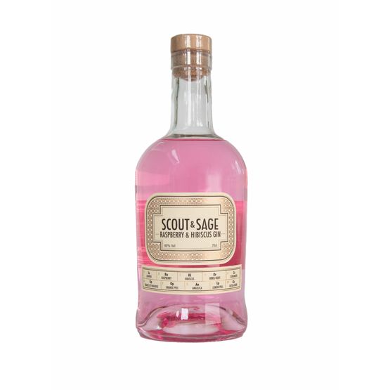 Scout &amp; Sage Raspberry &amp; Hibiscus Gin 70cl (40% ABV)