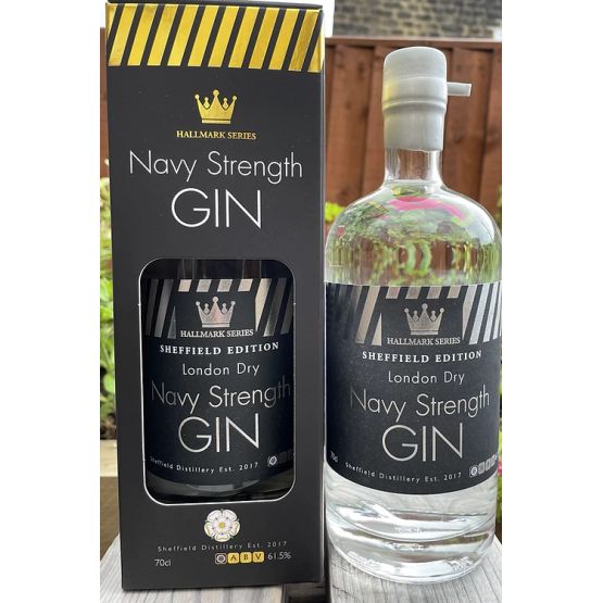 Sheffield Distillery Hallmark Navy Strength Gin - Sheffield Edition (70cl) 61.5%