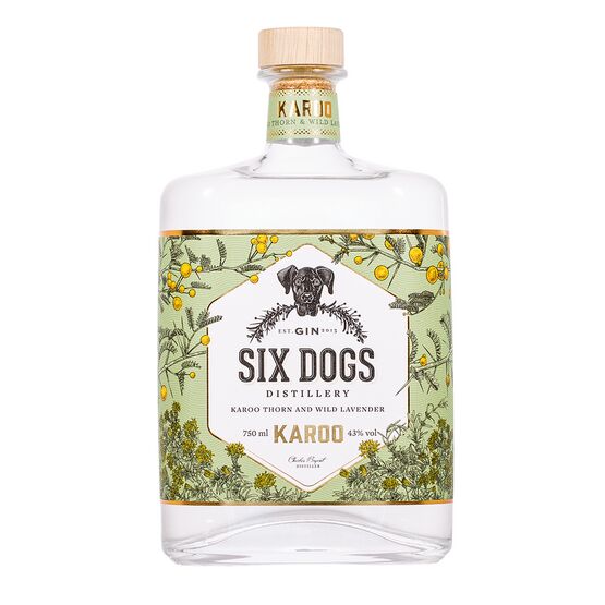 Six Dogs Karoo Gin 70cl (43% ABV)