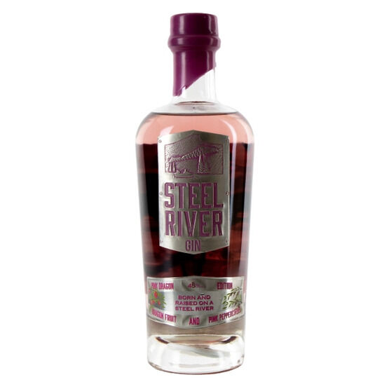 Steel River Gin Pink Dragon Fruit Gin 70cl (45% ABV)