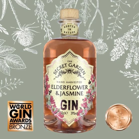 The Secret Garden Elderflower &amp; Jasmine Gin 50cl (39% ABV)