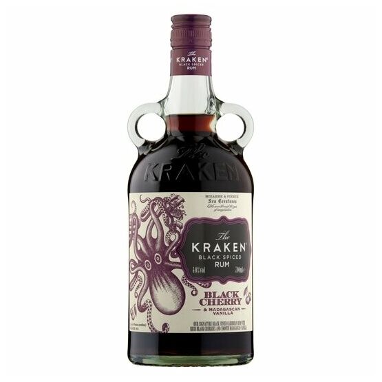 The Kraken Black Spiced Rum Black Cherry & Vanilla 70cl (40% ABV)