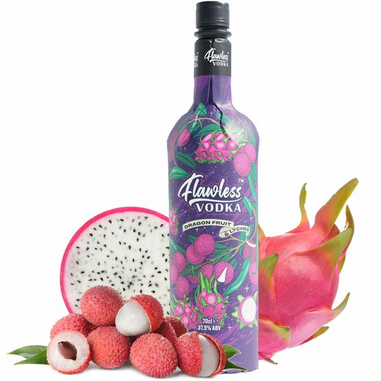 Flawless Vodka Dragon Fruit &amp; Lychee 70cl (37.5% ABV)