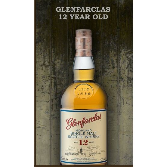 Glenfarclas 12 Year Old Whisky 70cl (43% ABV)