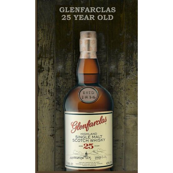 Glenfarclas 25 Year Old Whisky 70cl (43% ABV)