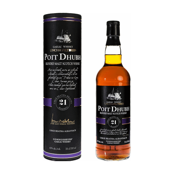 Poit Dhubh 21 Year Old Whisky 70cl (43% ABV)
