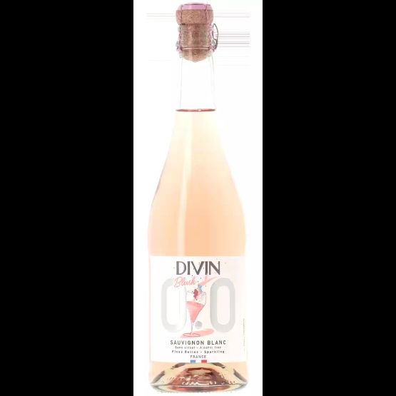 Divin Sauvignon Blanc Rose Blush Sparkling Wine 0.0% (75cl)